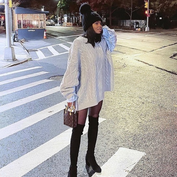 storets Sweaters - Shirt Combo Knit Oversized Pullover, Women's Size S/M